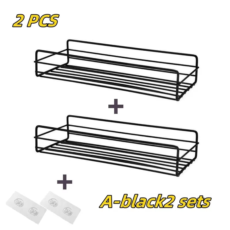 1/2PCS Bathroom Metal Shelf No-Drill Metal Corner Shelf Shower Storage Shelf Bracket Bathroom Accessory Organizer Shampoo Shelf