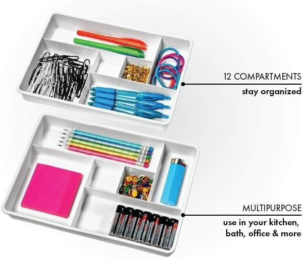 6-Compartment Drawer Organizer-2 Set