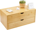 Bamboo Desk Organizer With Drawers